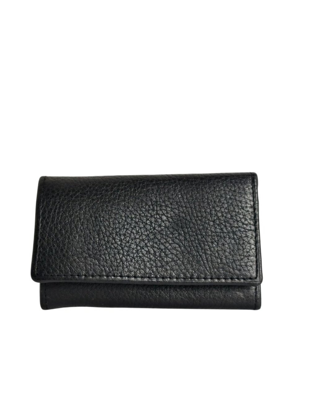Genuine Leather Men's Black Key Case Keychain Wallet 6 Key Hooks PURITAN New